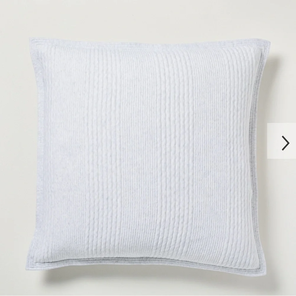 West Elm Cotton Cloud Jersey Euro Shams in Heather Grey (Set of Three)